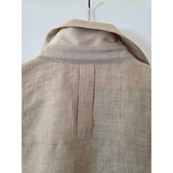 Lafayette148 Linen Beige Dress S - Picture 9 of 11